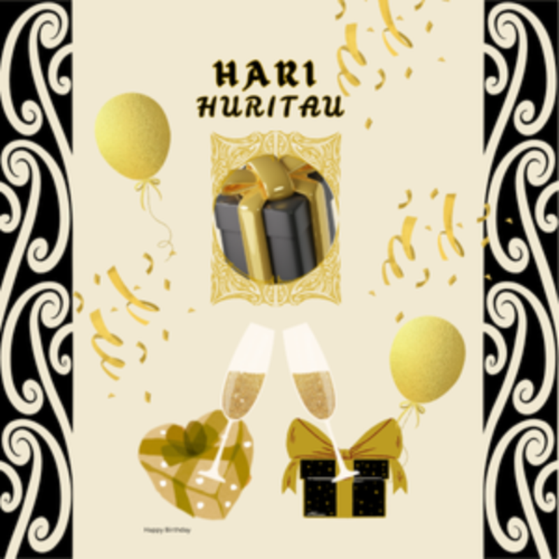 Black and Gold Birthday Card