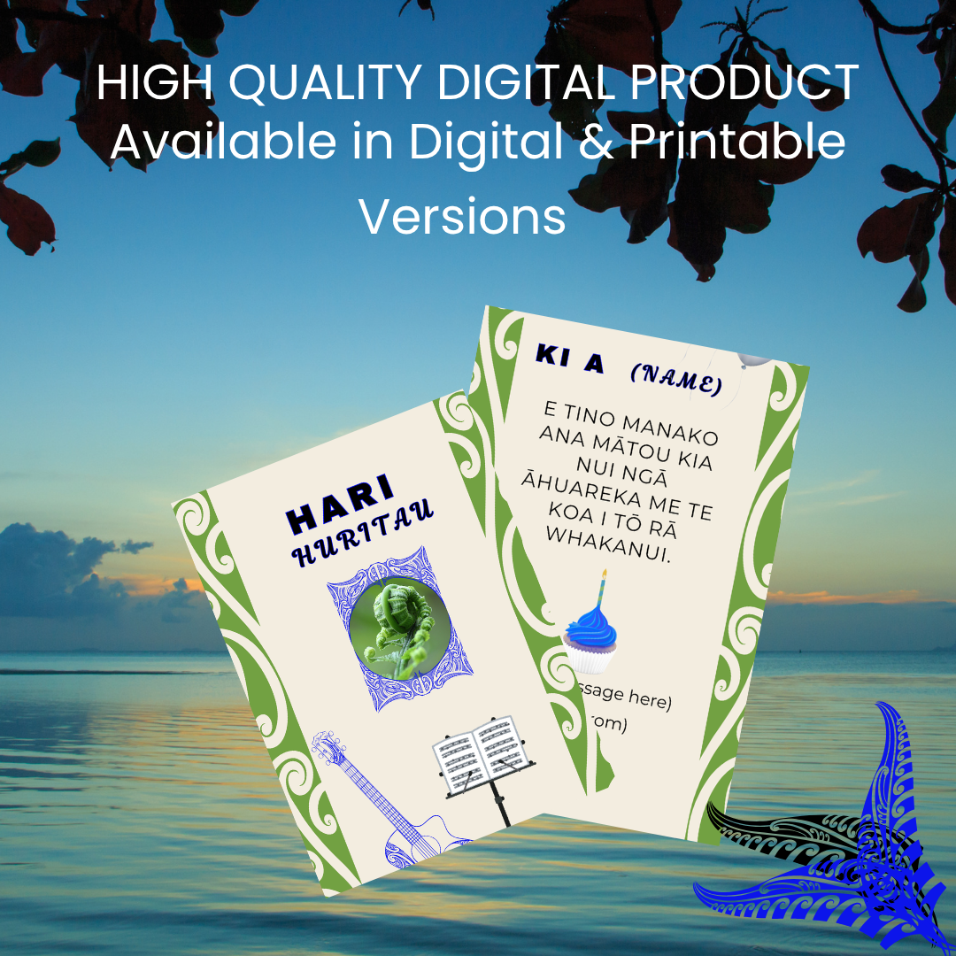 te reo greeting card