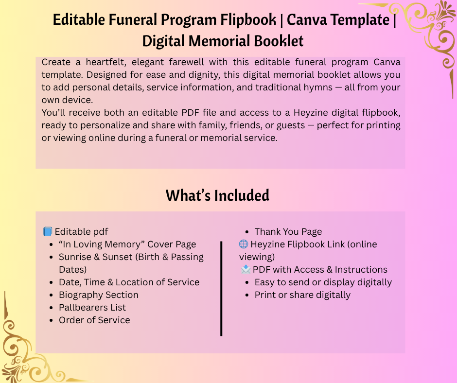 Obituary Design