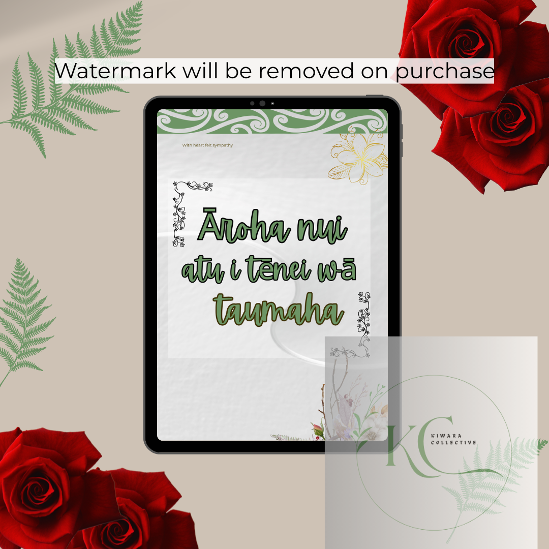 Bilingual card Maori