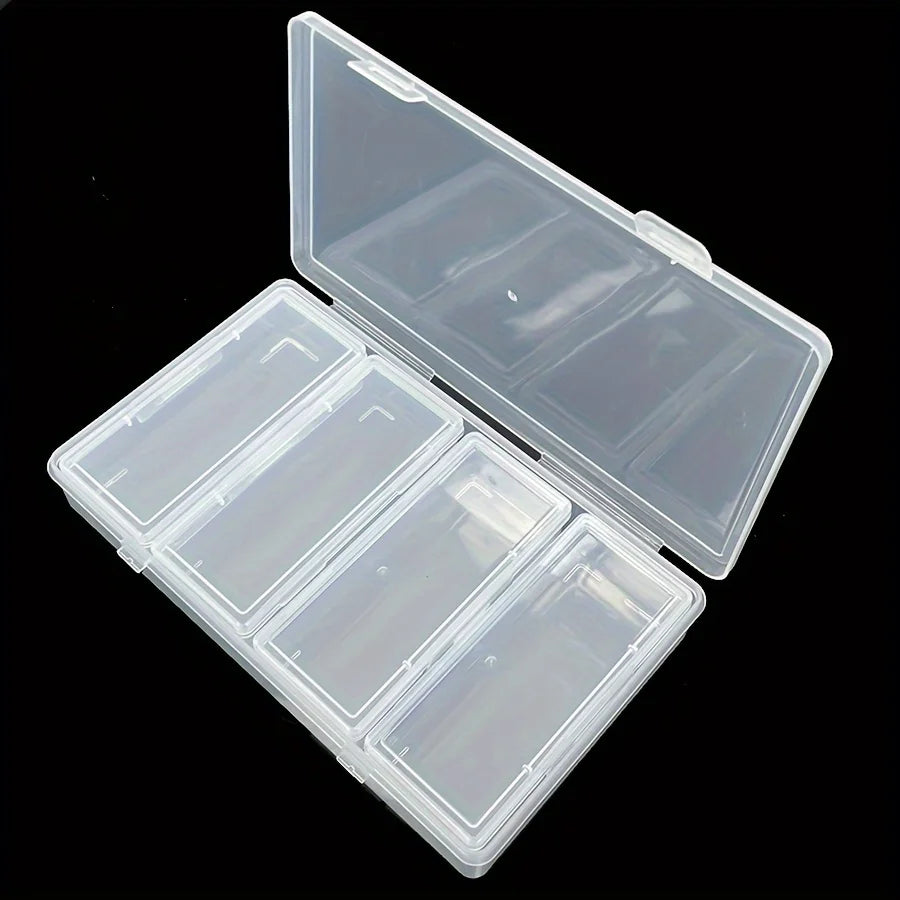 4 Adjustable Dividers Clear Plastic Storage Organizer Box - Craft & Sewing Supplies Container with Removable Compartments