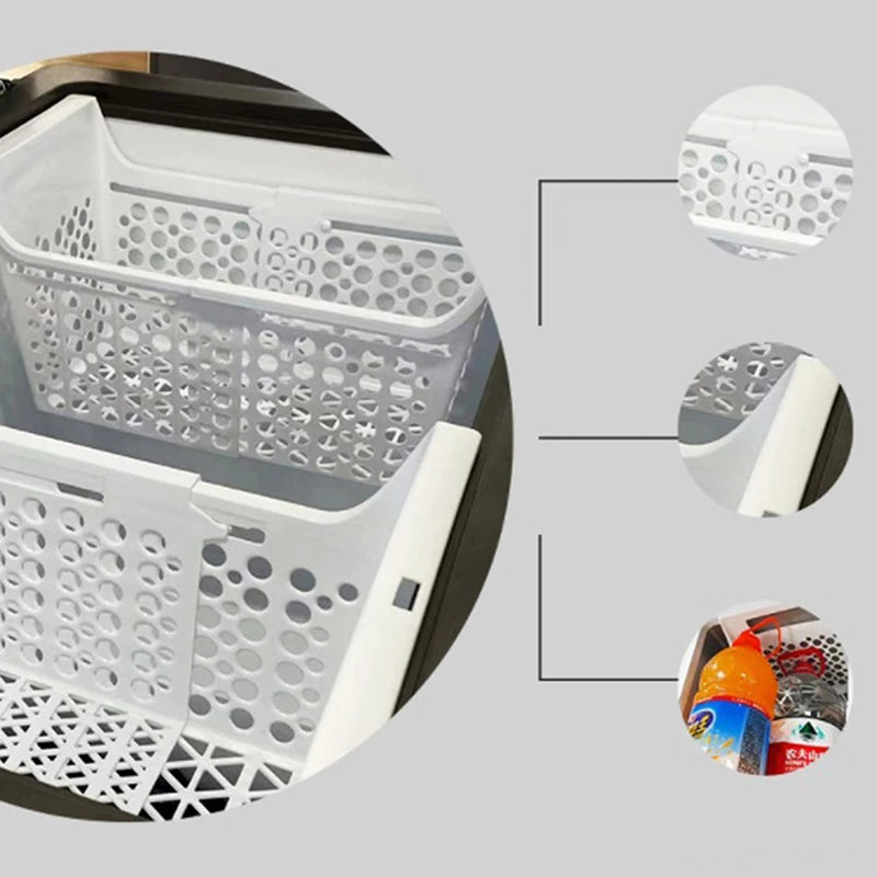Chest Freezer Basket Odorless Chest Freezer Storage Rack Heavy Load Refrigerator Storage Organizer Kitchen Accessories
