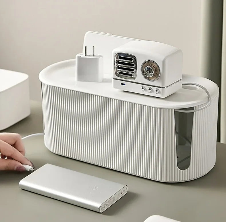 Nordic Plug Board Storage Box Cable Wire Organizer Case Socket Wireless WiFi Router Bracelet Desktop Data Line Plug Holder Shelf