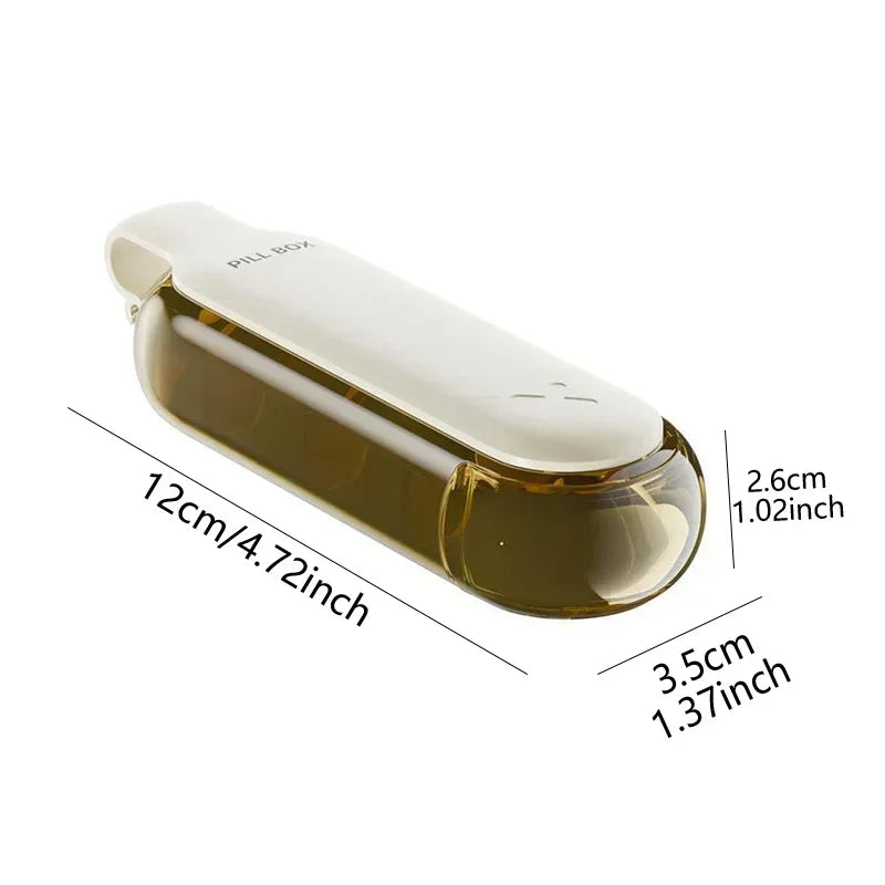 Portable Colorful 3 Spaces Medicine Case Health Care Container Case Pill Box Splitters Travel Pill Box Tiny Box Easy to Carry