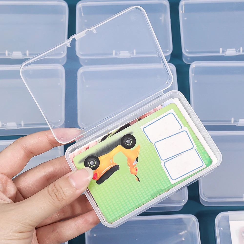 10/3Pcs Transparent Plastic Boxes Playing Cards Container Storage Case Packing Poker Game Card Box Board Games Card Organizer