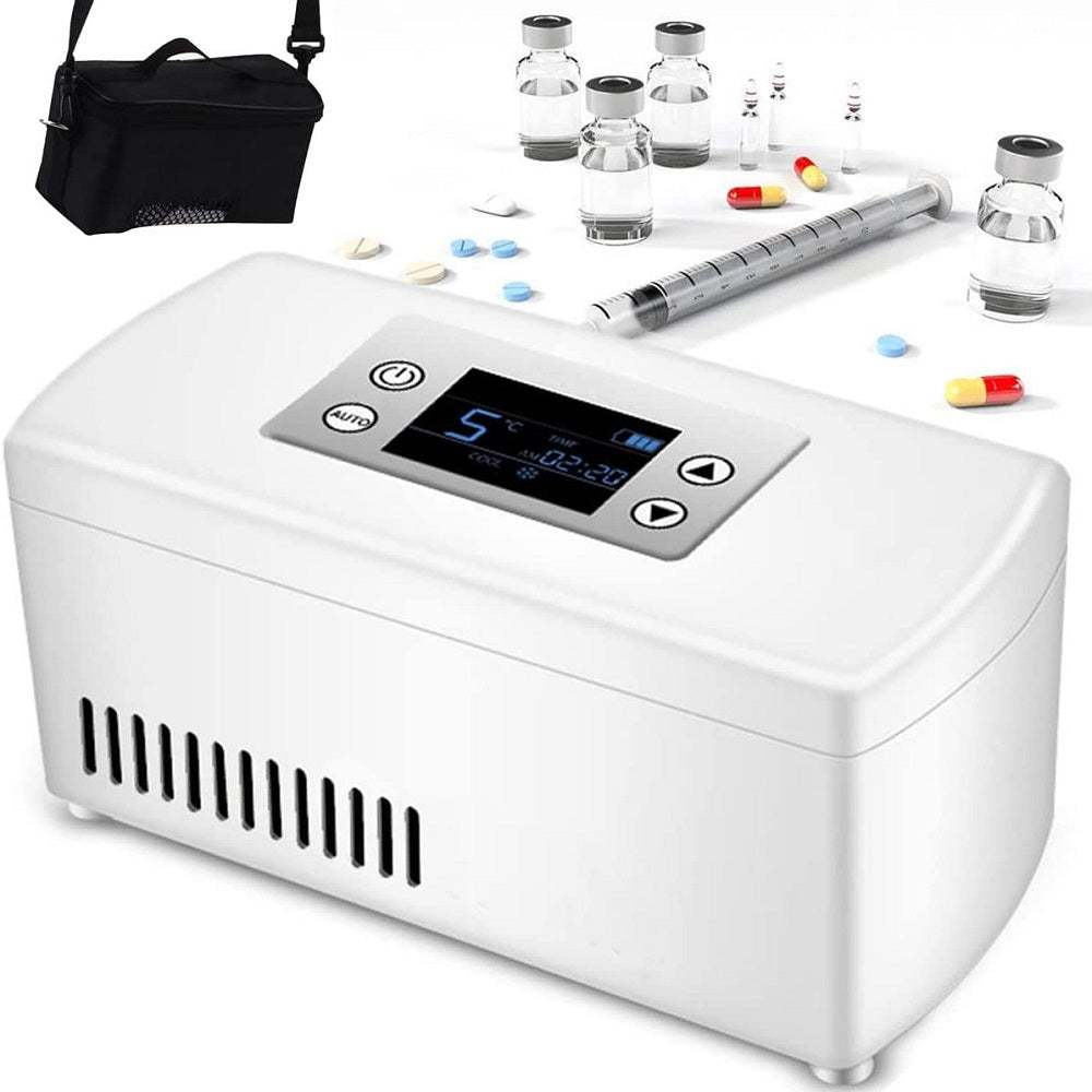 Portable Insulin Cooler Refrigerated Box 2-18 Degrees Medicine Cooler Reefer Refrigerator Container For Travel Outdoor Household