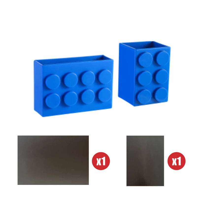 Building block magnetic storage box refrigerator side storage rack non perforated kitchen entrance door storage rack kitchenware