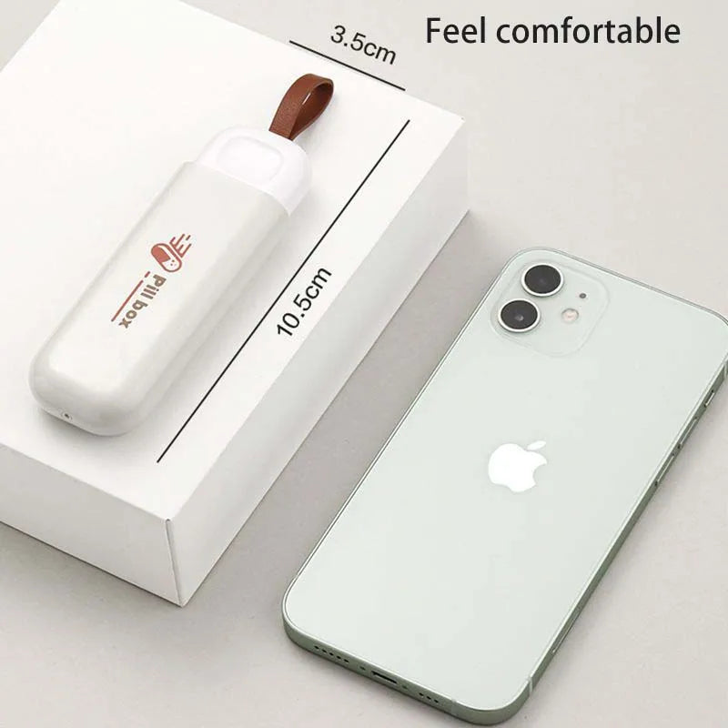 Portable Colorful 3 Spaces Medicine Case Health Care Container Case Pill Box Splitters Travel Pill Box Tiny Box Easy to Carry