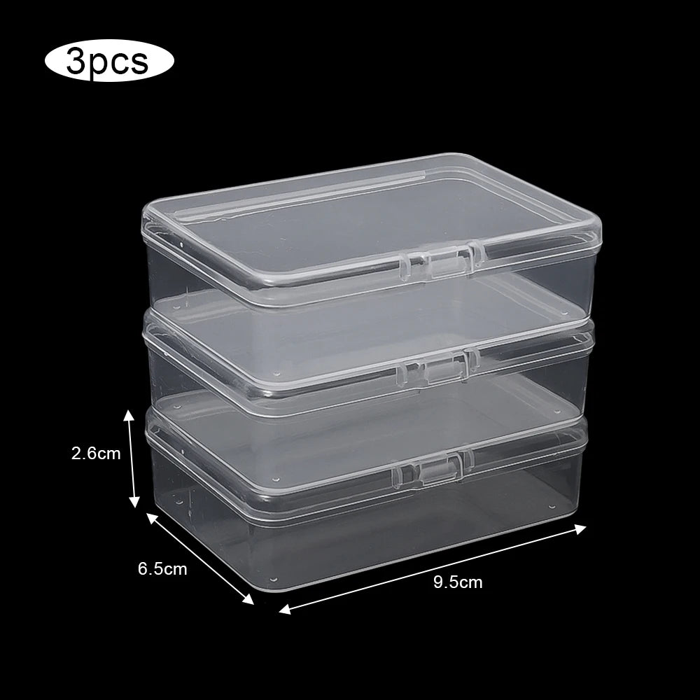 10/3Pcs Transparent Plastic Boxes Playing Cards Container Storage Case Packing Poker Game Card Box Board Games Card Organizer