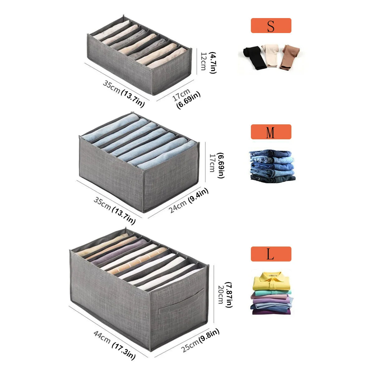 1pcs Denim and Sweater Storage Container - Convenient Home Organizer Bag for Sorting Clothes - Perfect Dormitory Storage Box