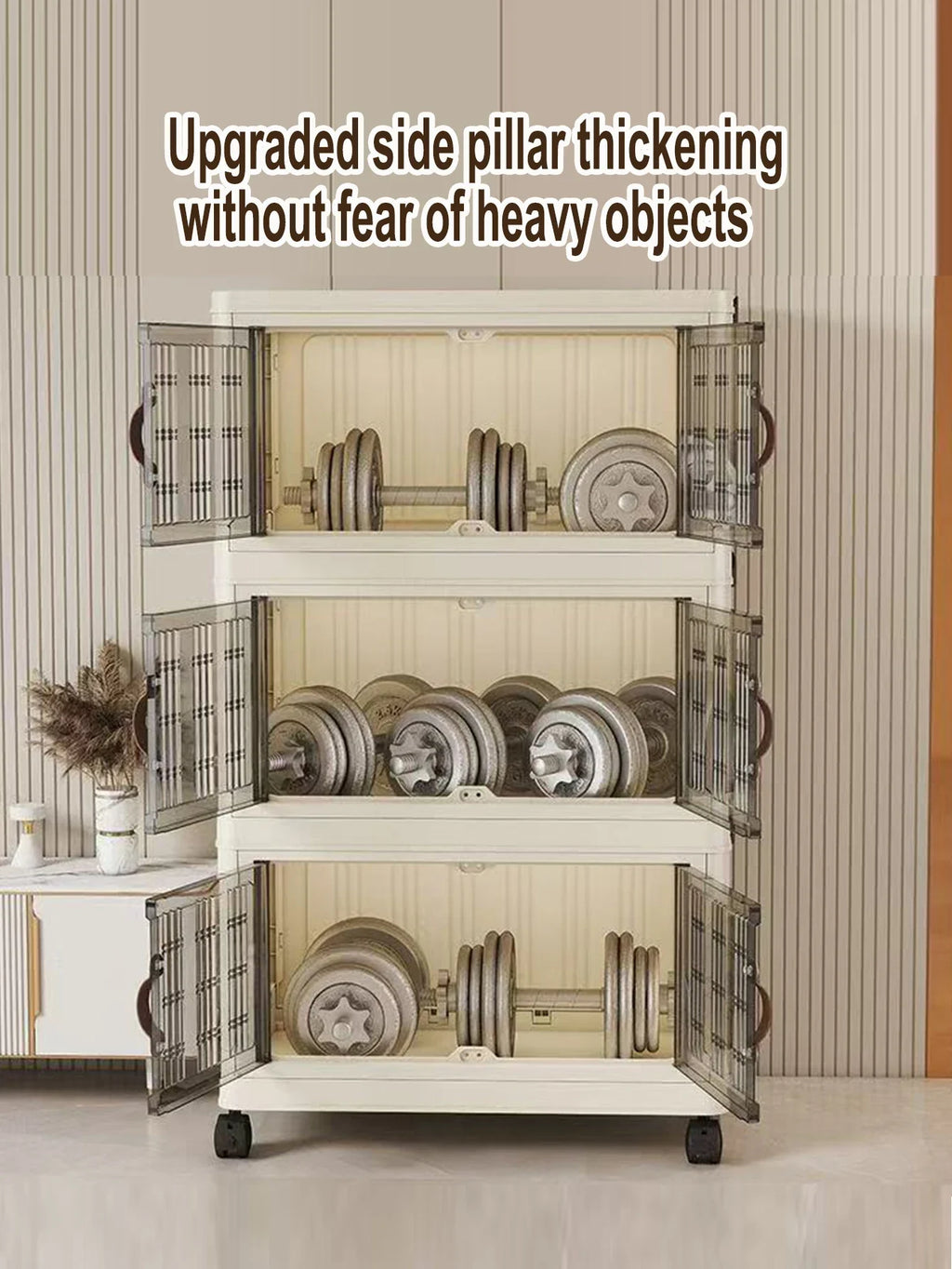 Large Capacity Multifunction Folding Storage Cabinet Dustproof Wardrobe Closet Organizer Easy-to-Install Storage Boxes