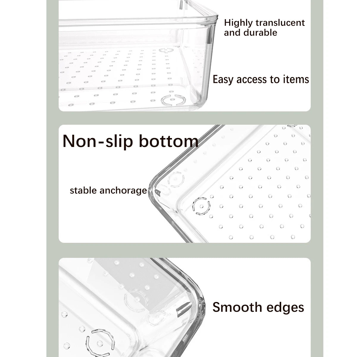 Desk Drawer Organizers Set Plastic Bathroom Storage Makeup Organizer Clear Transparent Storage Box Drawer Organizer