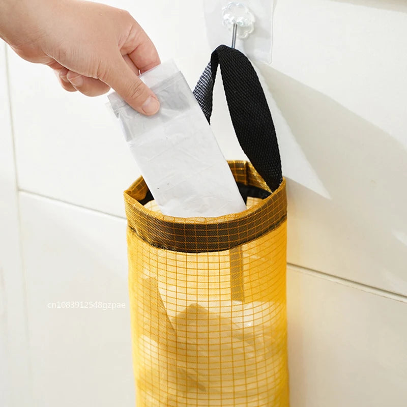 1-5PCS Kitchen Garbage Bag Storage Grocery Bag Holder Wall Mount Plastic Bag Holder Dispenser Hanging Storage Garbage Organizer