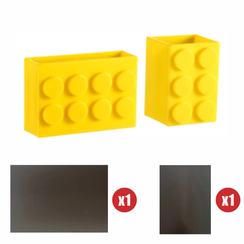 Building block magnetic storage box refrigerator side storage rack non perforated kitchen entrance door storage rack kitchenware