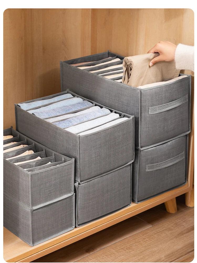 1pcs Denim and Sweater Storage Container - Convenient Home Organizer Bag for Sorting Clothes - Perfect Dormitory Storage Box