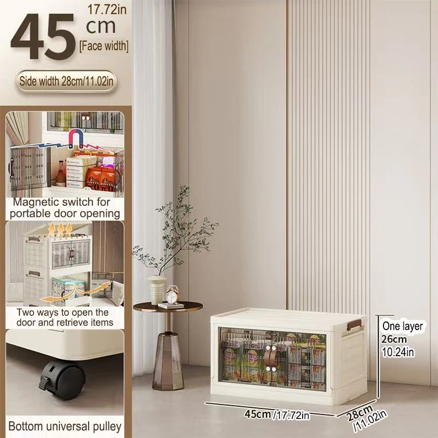 Large Capacity Multifunction Folding Storage Cabinet Dustproof Wardrobe Closet Organizer Easy-to-Install Storage Boxes
