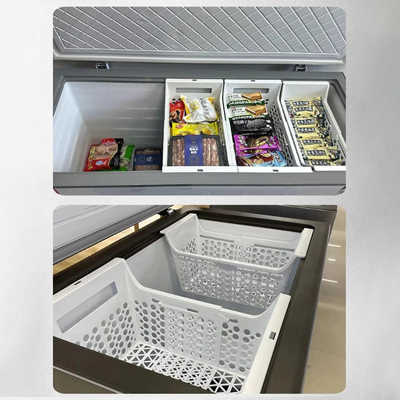 Chest Freezer Basket Odorless Chest Freezer Storage Rack Heavy Load Refrigerator Storage Organizer Kitchen Accessories