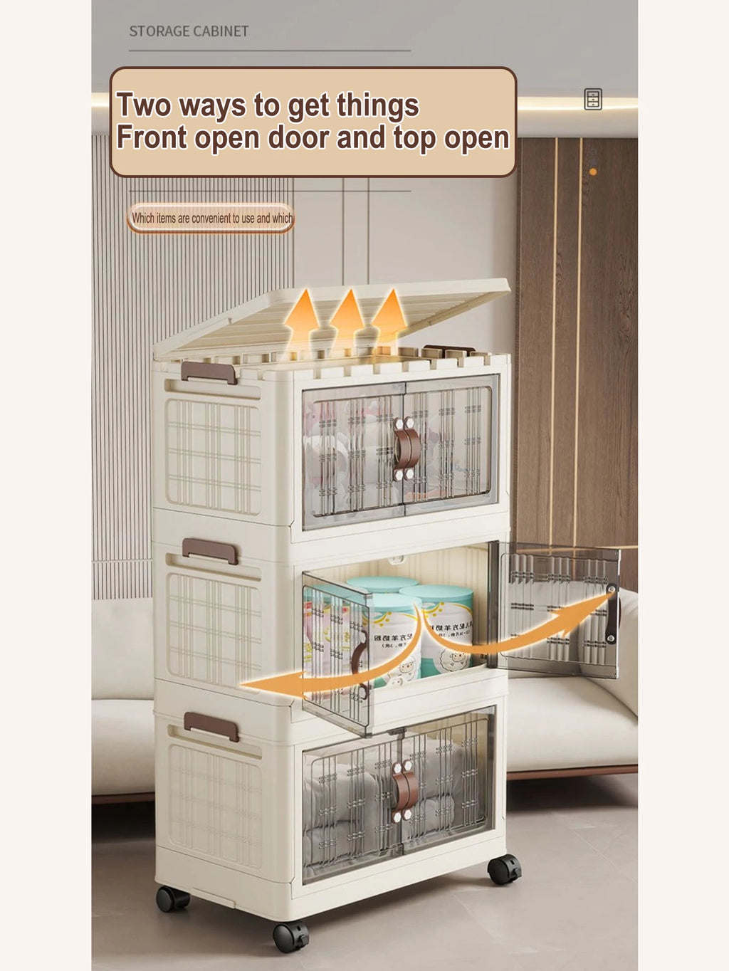 Large Capacity Multifunction Folding Storage Cabinet Dustproof Wardrobe Closet Organizer Easy-to-Install Storage Boxes