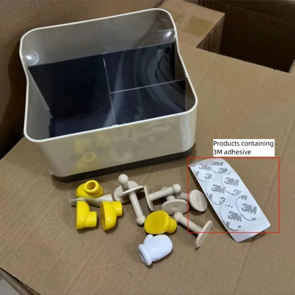 1pc multifunctional desktop storage box, cosmetic organisation shelf countertop storage and display box