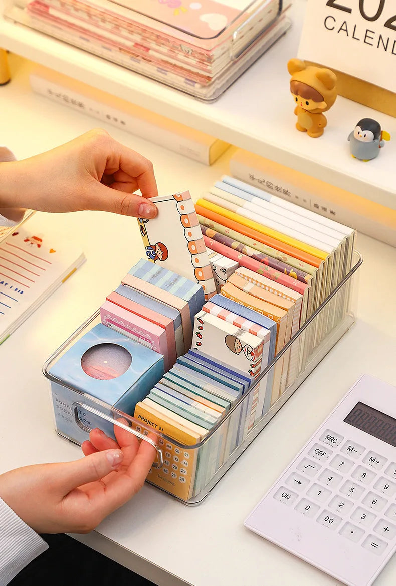 Acrylic Storage Box Desktop Cosmetics Transparent Plastic Box Dormitory Household Facial Mask Skin Box Refrigerator Storage Box