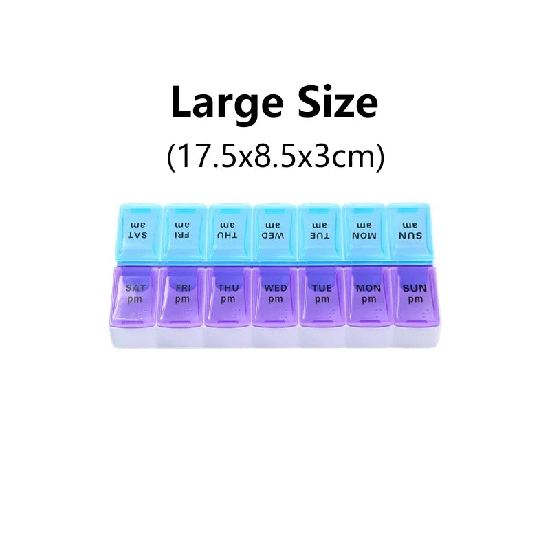 Portable Colorful 3 Spaces Medicine Case Health Care Container Case Pill Box Splitters Travel Pill Box Tiny Box Easy to Carry