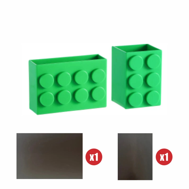 Building block magnetic storage box refrigerator side storage rack non perforated kitchen entrance door storage rack kitchenware