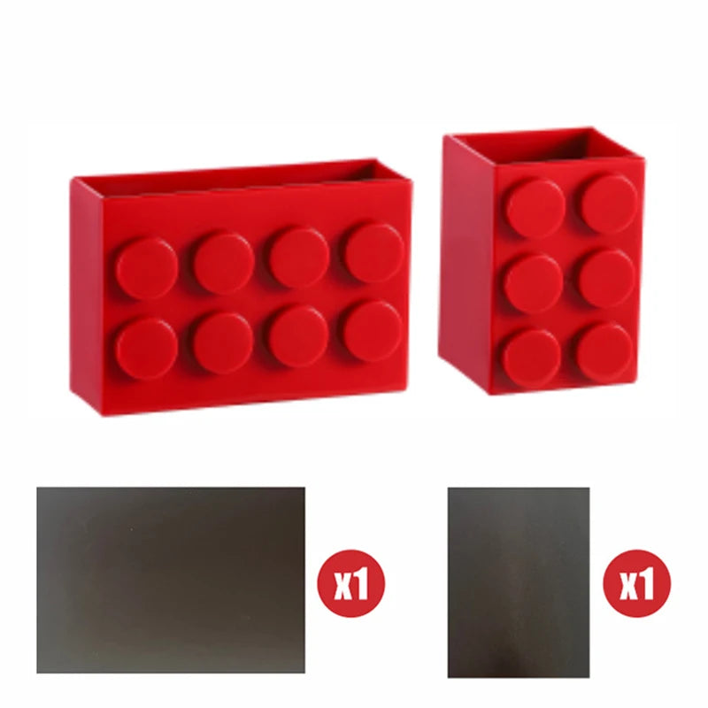 Building block magnetic storage box refrigerator side storage rack non perforated kitchen entrance door storage rack kitchenware