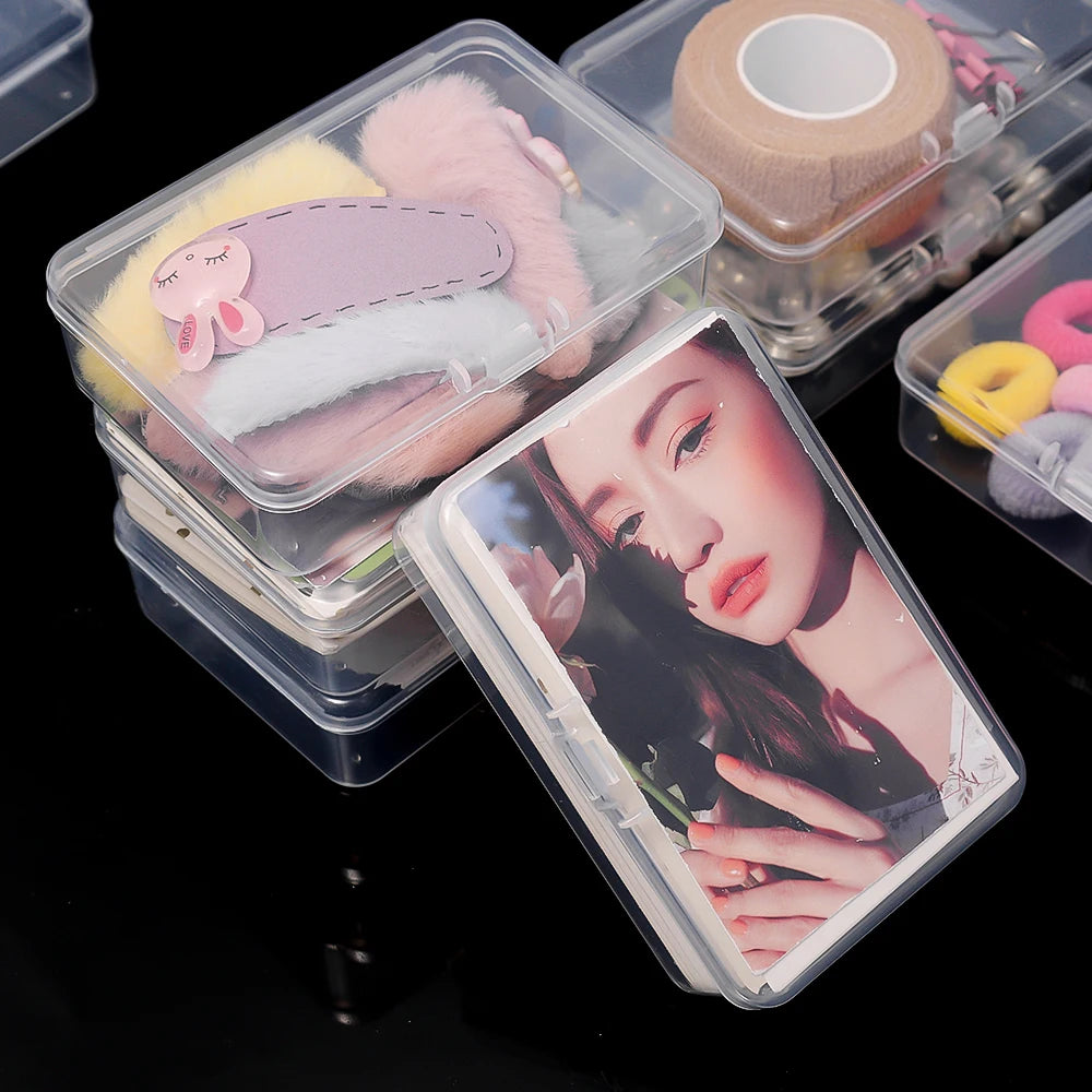 10/3Pcs Transparent Plastic Boxes Playing Cards Container Storage Case Packing Poker Game Card Box Board Games Card Organizer