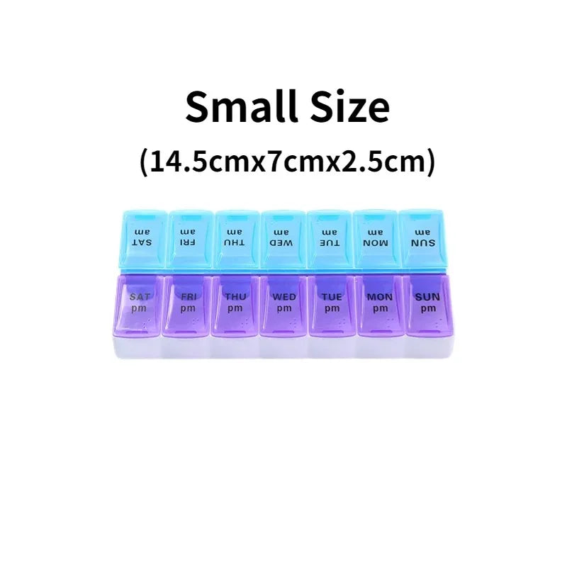 Portable Colorful 3 Spaces Medicine Case Health Care Container Case Pill Box Splitters Travel Pill Box Tiny Box Easy to Carry