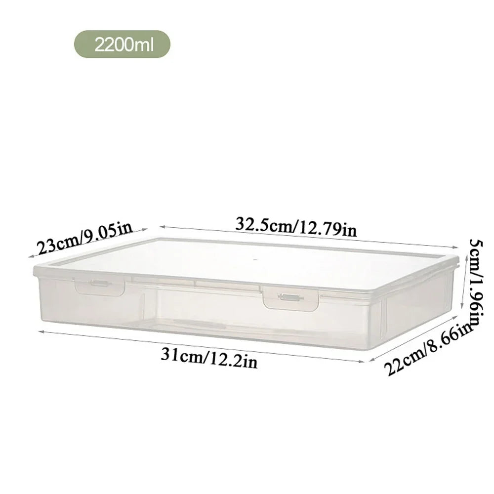 Acrylic Transparent Desktop Paper Storage Box A4 File Document Exam Paper Organizer Household Dust Proof Card Holder Case