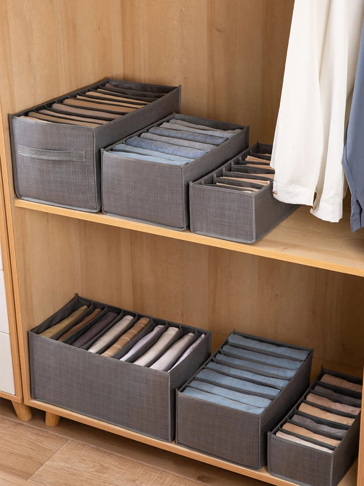 1pcs Denim and Sweater Storage Container - Convenient Home Organizer Bag for Sorting Clothes - Perfect Dormitory Storage Box