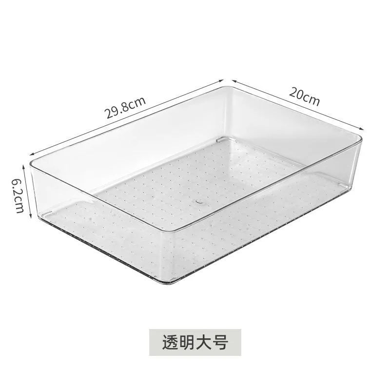 Acrylic Storage Box Desktop Cosmetics Transparent Plastic Box Dormitory Household Facial Mask Skin Box Refrigerator Storage Box