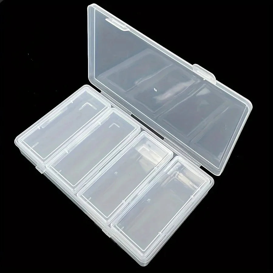 4 Adjustable Dividers Clear Plastic Storage Organizer Box - Craft & Sewing Supplies Container with Removable Compartments