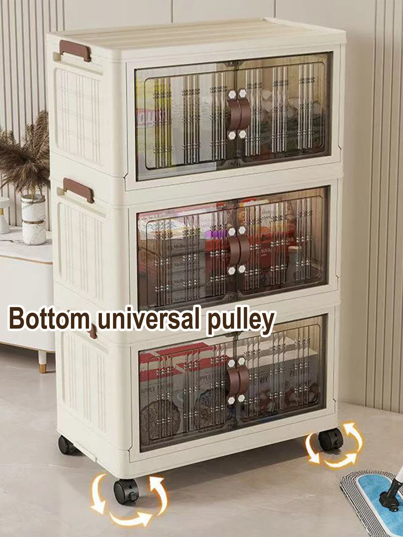 Large Capacity Multifunction Folding Storage Cabinet Dustproof Wardrobe Closet Organizer Easy-to-Install Storage Boxes