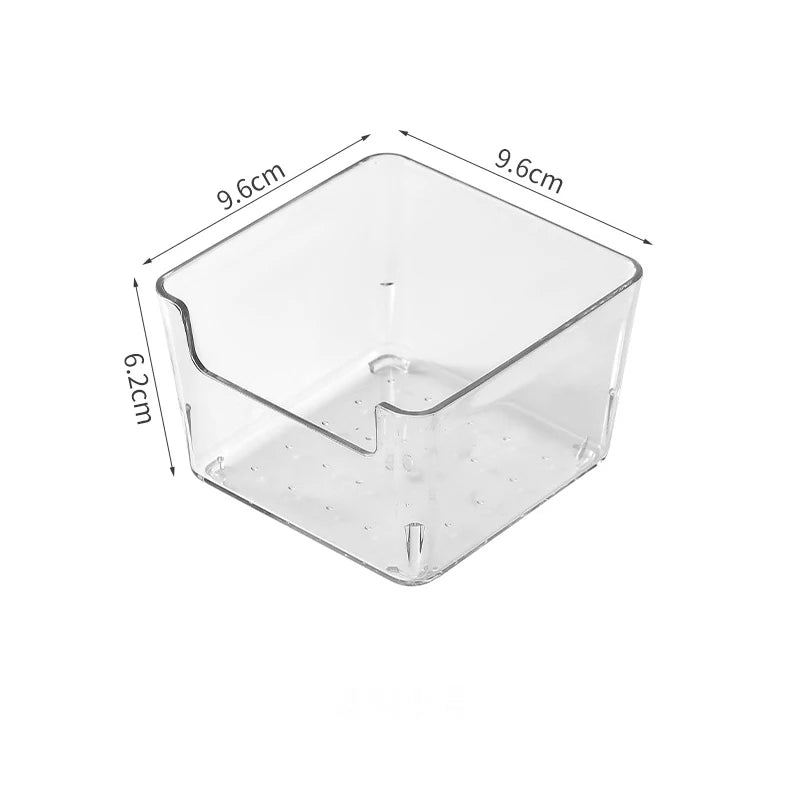 Acrylic Storage Box Desktop Cosmetics Transparent Plastic Box Dormitory Household Facial Mask Skin Box Refrigerator Storage Box