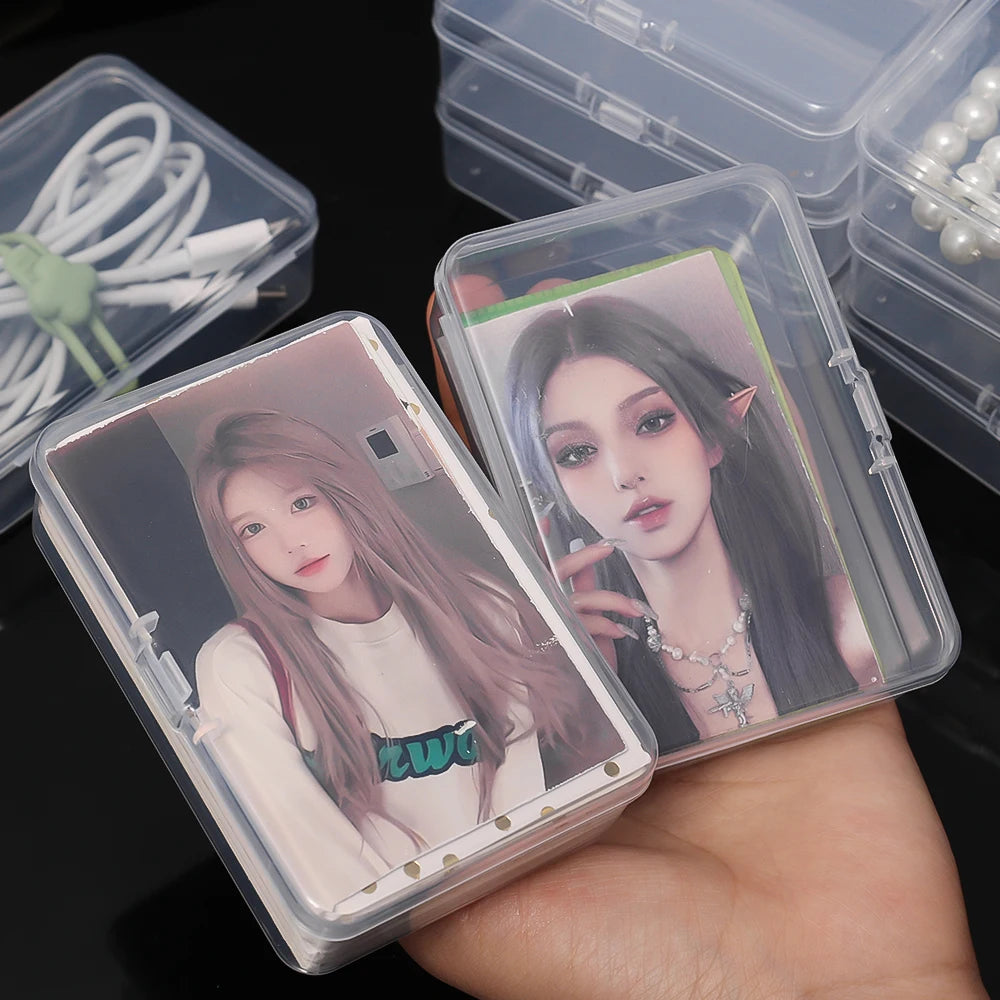 10/3Pcs Transparent Plastic Boxes Playing Cards Container Storage Case Packing Poker Game Card Box Board Games Card Organizer