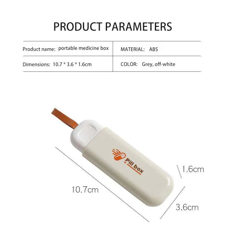 Portable Colorful 3 Spaces Medicine Case Health Care Container Case Pill Box Splitters Travel Pill Box Tiny Box Easy to Carry