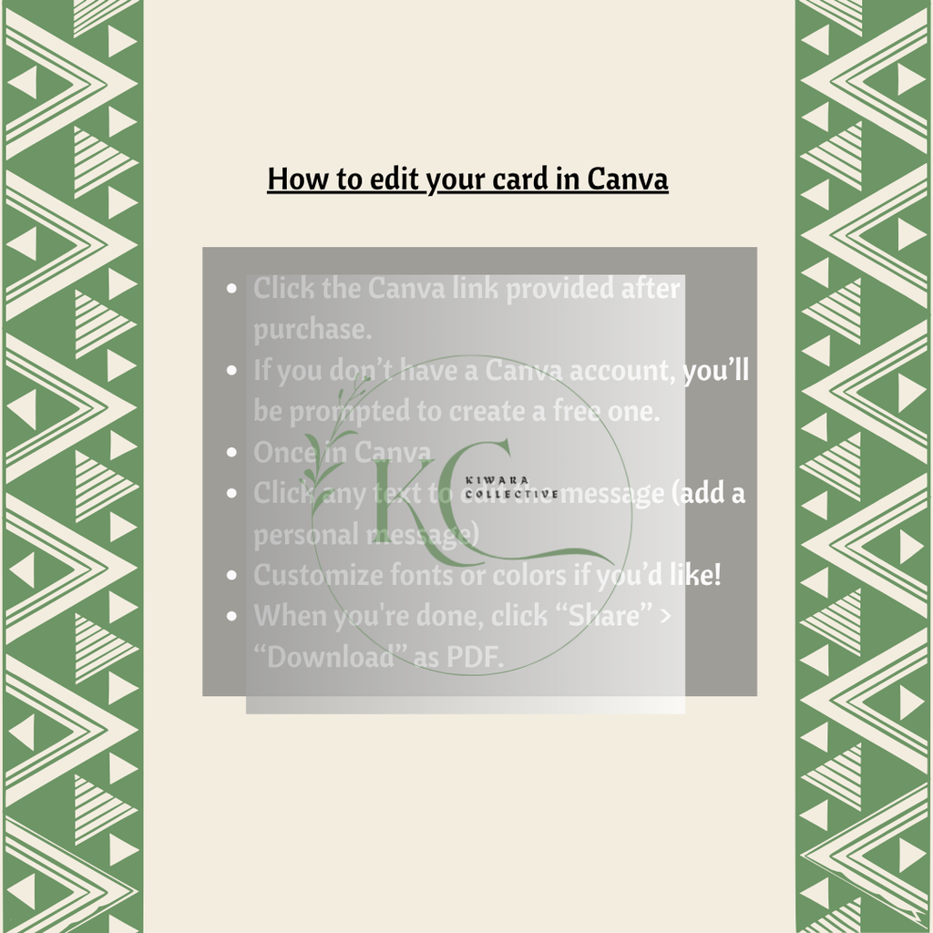 Editable funeral card

