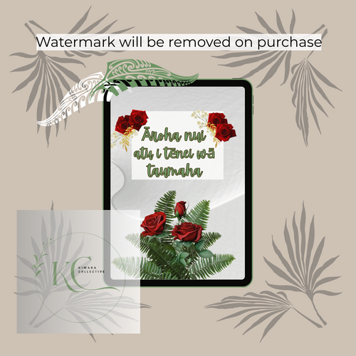 Printable grief card

